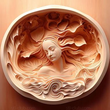 3D model Anna Roses Bath American artist (STL)